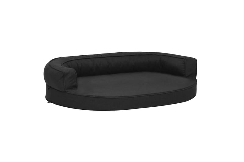 Ergonominen koiransängyn patja 75x53 cm pellavatyyli musta - Musta - Urheilu & vapaa-aika - Eläimille - Koira - Koirien kalusteet - Koiran peti & koiran sänky