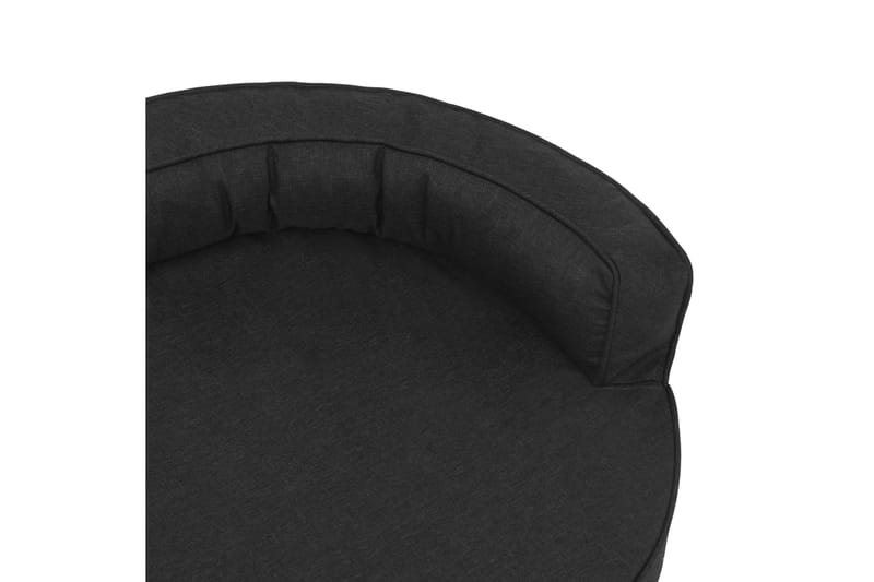 Ergonominen koiransängyn patja 75x53 cm pellavatyyli musta - Musta - Urheilu & vapaa-aika - Eläimille - Koira - Koirien kalusteet - Koiran peti & koiran sänky