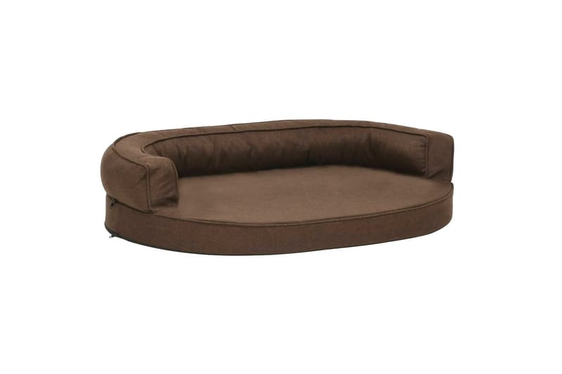 Ergonominen koiransängyn patja 75x53 cm pellavatyyli ruskea - Ruskea - Urheilu & vapaa-aika - Eläimille - Koira - Koirien kalusteet - Koiran peti & koiran sänky