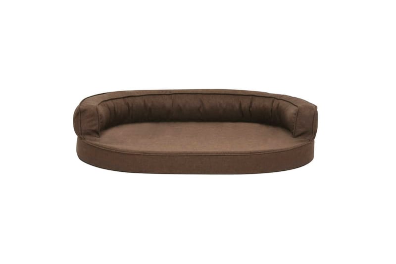 Ergonominen koiransängyn patja 75x53 cm pellavatyyli ruskea - Ruskea - Urheilu & vapaa-aika - Eläimille - Koira - Koirien kalusteet - Koiran peti & koiran sänky