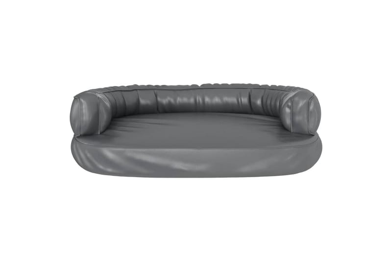 Ergonominen vaahtomuovi koiransänky harmaa 88x65 cm keinonah - Harmaa - Urheilu & vapaa-aika - Eläimille - Koira - Koirien kalusteet - Koiran peti & koiran sänky