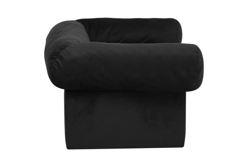 Koiran sohva vetolaatikolla musta 75x50x38 cm plyysi - Musta - Urheilu & vapaa-aika - Eläimille - Koira - Koirien kalusteet - Koiran peti & koiran sänky