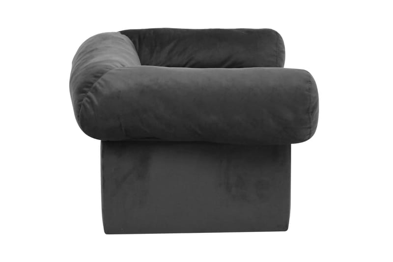 Koiran sohva vetolaatikolla tummanharmaa 75x50x38 cm plyysi - Harmaa - Urheilu & vapaa-aika - Eläimille - Koira - Koirien kalusteet - Koiran peti & koiran sänky