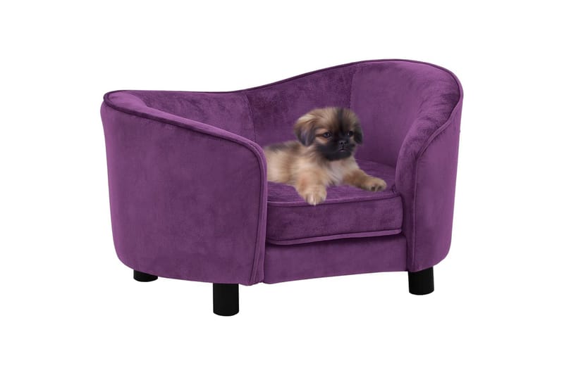 Koiran sohva viininpunainen 69x49x40 cm plyysi - Purppura - Urheilu & vapaa-aika - Eläimille - Koira - Koirien kalusteet - Koiran peti & koiran sänky
