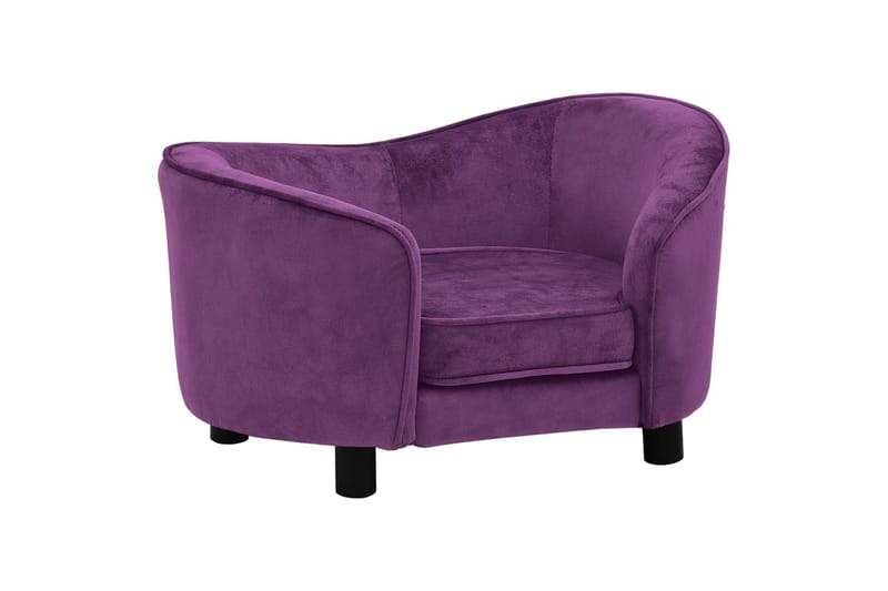 Koiran sohva viininpunainen 69x49x40 cm plyysi - Purppura - Urheilu & vapaa-aika - Eläimille - Koira - Koirien kalusteet - Koiran peti & koiran sänky
