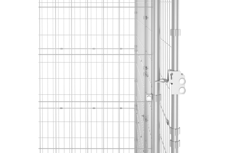 Koiran ulkohäkki galvanoitu teräs 12,1 m² - Koirien kalusteet - Koiraportti & koira-aitaus