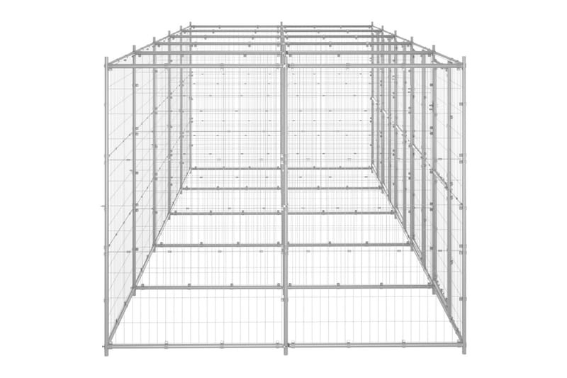 Koiran ulkohäkki galvanoitu teräs 12,1 m² - Urheilu & vapaa-aika - Eläimille - Koira - Koirien kalusteet