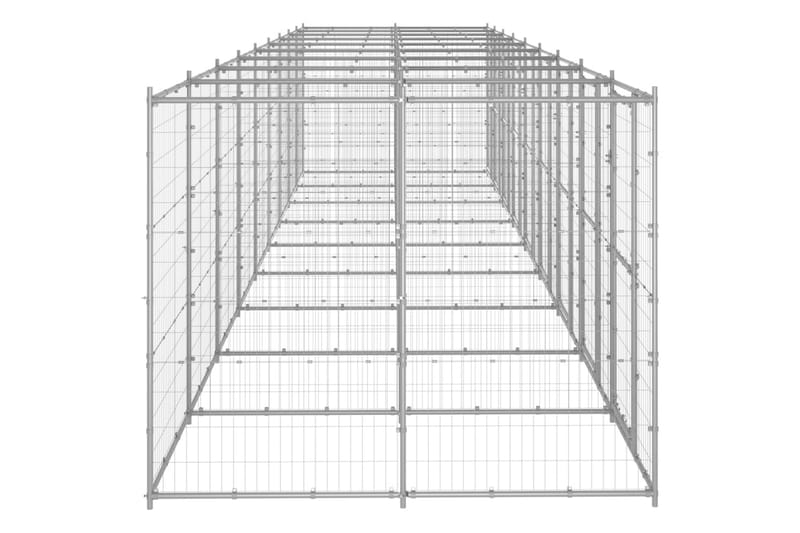 Koiran ulkohäkki galvanoitu teräs 21,78 m² - Urheilu & vapaa-aika - Eläimille - Koira - Koirien kalusteet