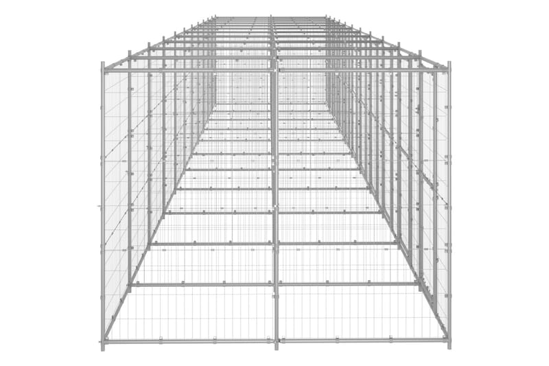 Koiran ulkohäkki galvanoitu teräs 26,62 m² - Urheilu & vapaa-aika - Eläimille - Koira - Koirien kalusteet