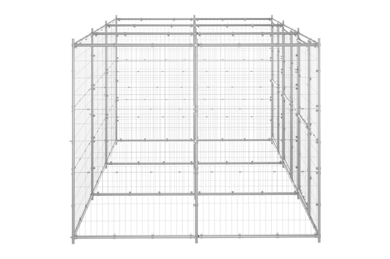 Koiran ulkohäkki galvanoitu teräs 7,26 m² - Urheilu & vapaa-aika - Eläimille - Koira - Koirien kalusteet