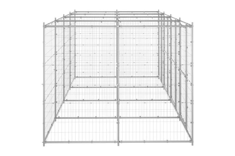 Koiran ulkohäkki galvanoitu teräs 9,68 m² - Urheilu & vapaa-aika - Eläimille - Koira - Koirien kalusteet