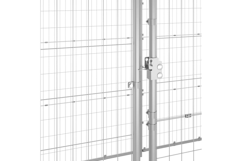 Koiran ulkohäkki katolla galvanoitu teräs 16,94 m² - Urheilu & vapaa-aika - Eläimille - Koira - Koirien kalusteet