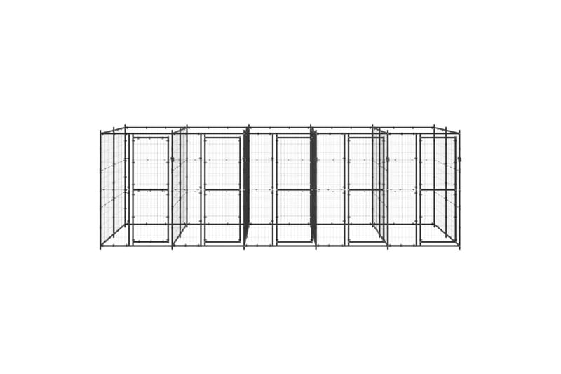 Koiran ulkohäkki teräs 12,1 m² - Urheilu & vapaa-aika - Eläimille - Koira - Koirien kalusteet