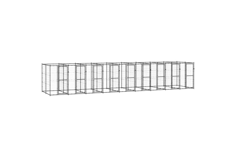 Koiran ulkohäkki teräs 21,78 m² - Urheilu & vapaa-aika - Eläimille - Koira - Koirien kalusteet