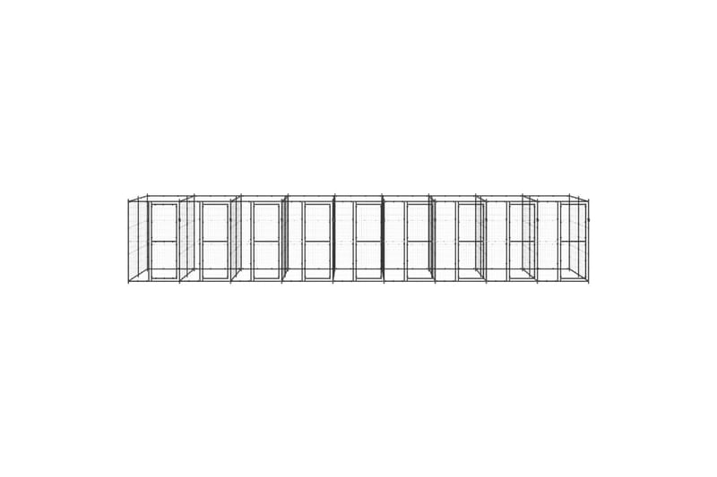 Koiran ulkohäkki teräs 21,78 m² - Urheilu & vapaa-aika - Eläimille - Koira - Koirien kalusteet
