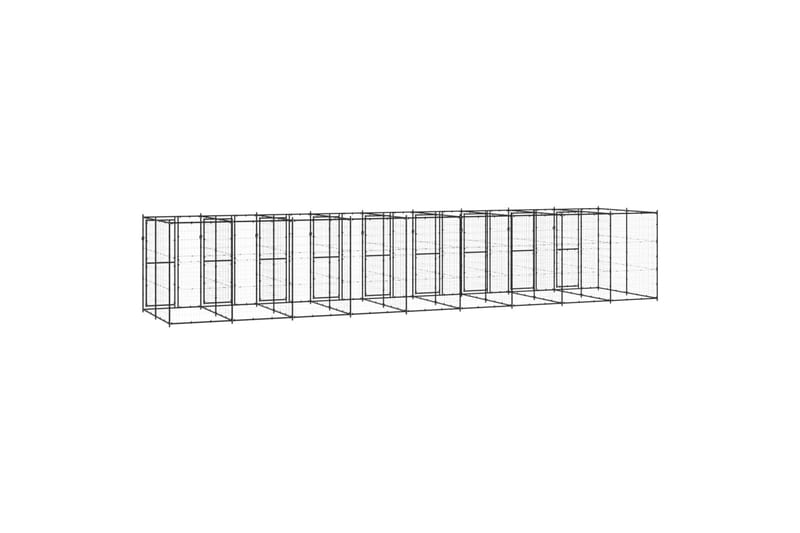 Koiran ulkohäkki teräs 21,78 m² - Urheilu & vapaa-aika - Eläimille - Koira - Koirien kalusteet
