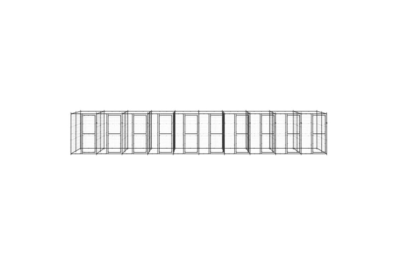 Koiran ulkohäkki teräs 24,2 m² - Urheilu & vapaa-aika - Eläimille - Koira - Koirien kalusteet