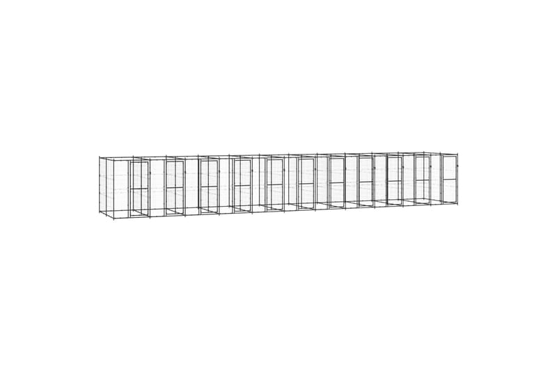 Koiran ulkohäkki teräs 26,62 m² - Urheilu & vapaa-aika - Eläimille - Koira - Koirien kalusteet