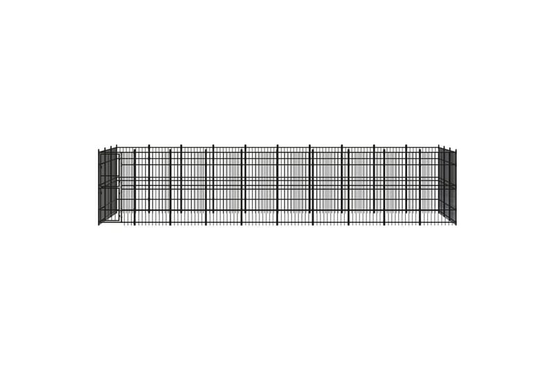 Koiran ulkohäkki teräs 27,65 m² - Musta - Urheilu & vapaa-aika - Eläimille - Koira - Koirien kalusteet