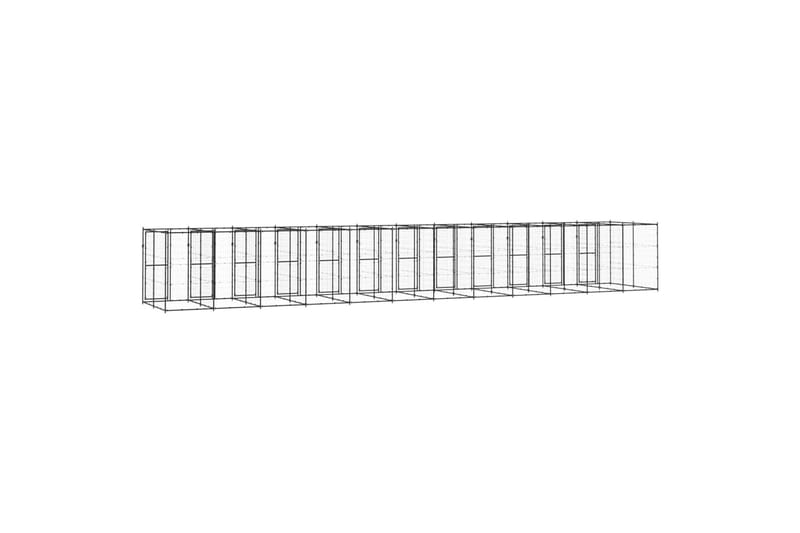 Koiran ulkohäkki teräs 29,04 m² - Urheilu & vapaa-aika - Eläimille - Koira - Koirien kalusteet