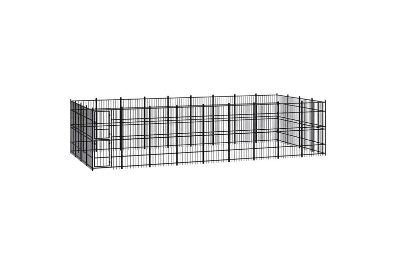 Koiran ulkohäkki teräs 33,18 m² - Musta - Urheilu & vapaa-aika - Eläimille - Koira - Koirien kalusteet