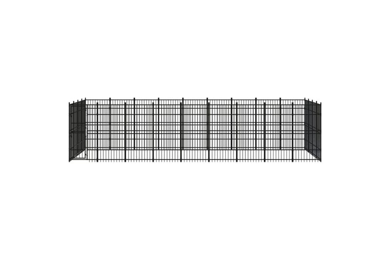 Koiran ulkohäkki teräs 33,18 m² - Musta - Urheilu & vapaa-aika - Eläimille - Koira - Koirien kalusteet