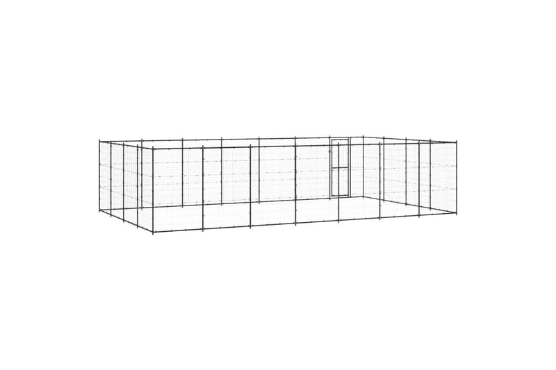 Koiran ulkohäkki teräs 33,88 m² - Urheilu & vapaa-aika - Eläimille - Koira - Koirien kalusteet