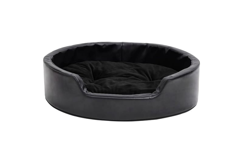 Koiran peti musta 69x59x19 cm plyysi ja keinonahka - Musta - Urheilu & vapaa-aika - Eläimille - Koira - Koirien kalusteet - Koiran peti & koiran sänky