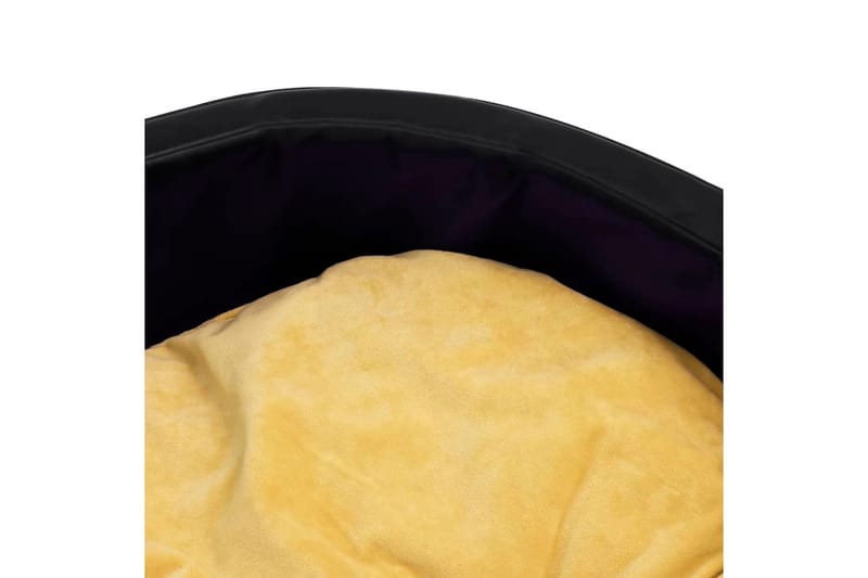 Koiran peti musta ja keltainen 99x89x21 cm plyysi ja keinona - Musta - Urheilu & vapaa-aika - Eläimille - Koira - Koirien kalusteet - Koiran peti & koiran sänky
