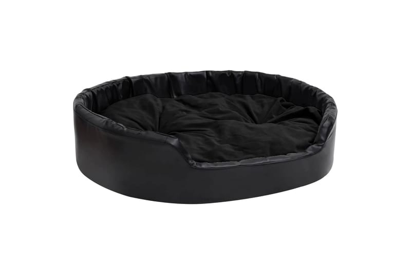Koiran peti musta 99x89x21 cm plyysi ja keinonahka - Musta - Urheilu & vapaa-aika - Eläimille - Koira - Koirien kalusteet - Koiran peti & koiran sänky