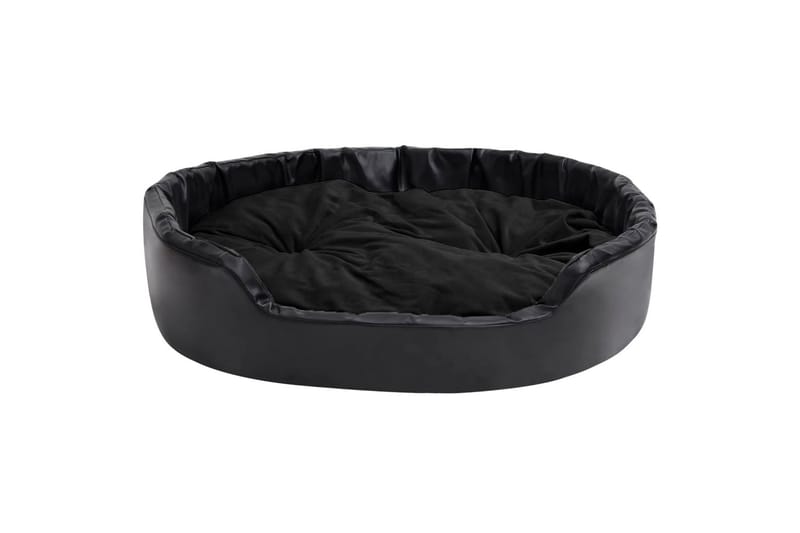 Koiran peti musta 99x89x21 cm plyysi ja keinonahka - Musta - Urheilu & vapaa-aika - Eläimille - Koira - Koirien kalusteet - Koiran peti & koiran sänky