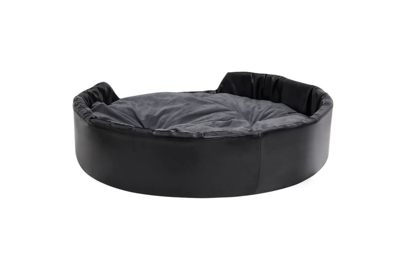 Koiran peti musta/tummanharmaa 99x89x21 cm plyysi ja keinona - Musta - Urheilu & vapaa-aika - Eläimille - Koira - Koirien kalusteet - Koiran peti & koiran sänky