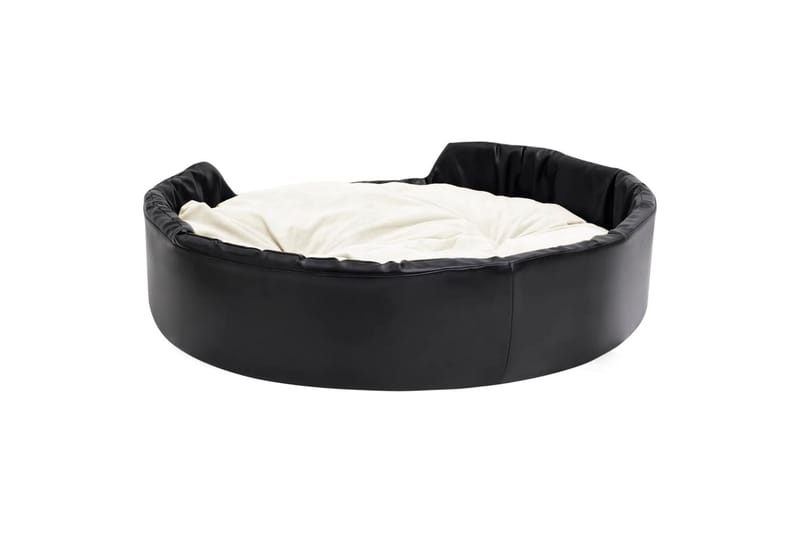 Koiran peti musta ja beige 99x89x21 cm plyysi ja keinonahka - Musta - Urheilu & vapaa-aika - Eläimille - Koira - Koirien kalusteet - Koiran peti & koiran sänky