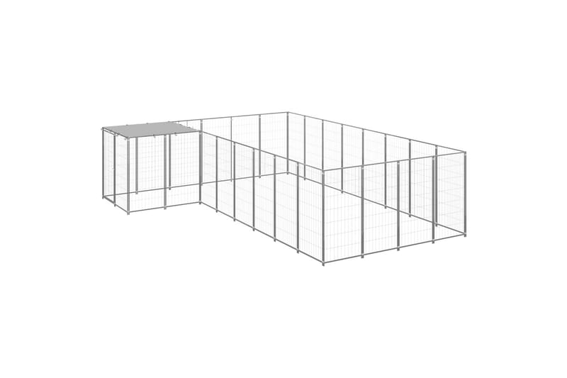 Koiranhäkki hopea 10,89 m² teräs - Hopea - Urheilu & vapaa-aika - Eläimille - Koira - Koirien kalusteet