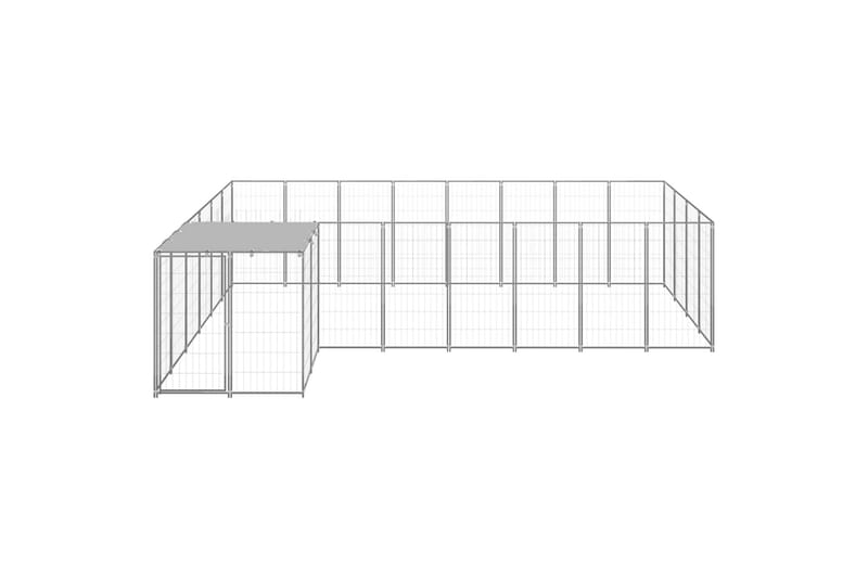Koiranhäkki hopea 10,89 m² teräs - Hopea - Urheilu & vapaa-aika - Eläimille - Koira - Koirien kalusteet