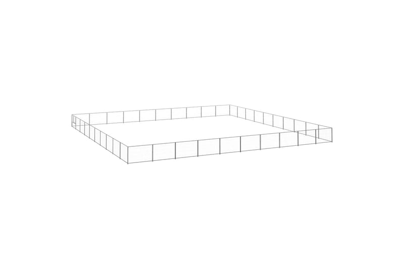 Koiranhäkki hopea 100 m² teräs - Hopea - Urheilu & vapaa-aika - Eläimille - Koira - Koirien kalusteet