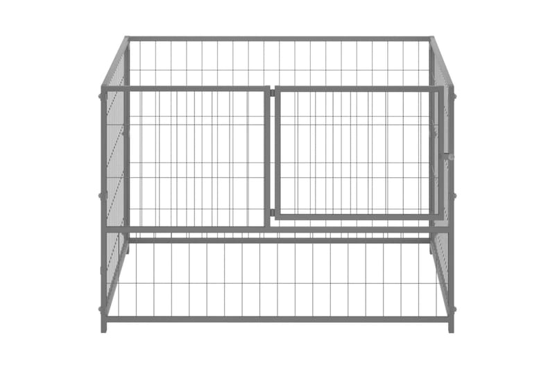 Koiranhäkki hopea 100x100x70 cm teräs - Hopea - Koirien kalusteet - Koiraportti & koira-aitaus