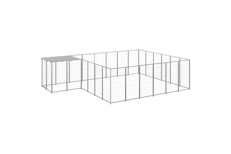 Koiranhäkki hopea 12,1 m² teräs - Hopea - Urheilu & vapaa-aika - Eläimille - Koira - Koirien kalusteet