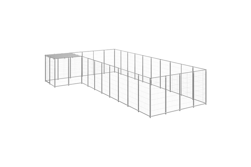 Koiranhäkki hopea 13,31 m² teräs - Hopea - Urheilu & vapaa-aika - Eläimille - Koira - Koirien kalusteet