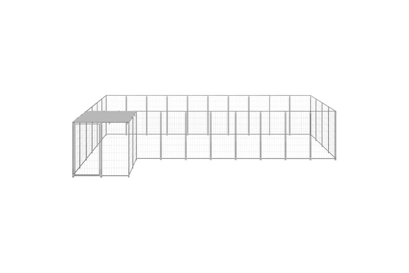 Koiranhäkki hopea 13,31 m² teräs - Hopea - Urheilu & vapaa-aika - Eläimille - Koira - Koirien kalusteet