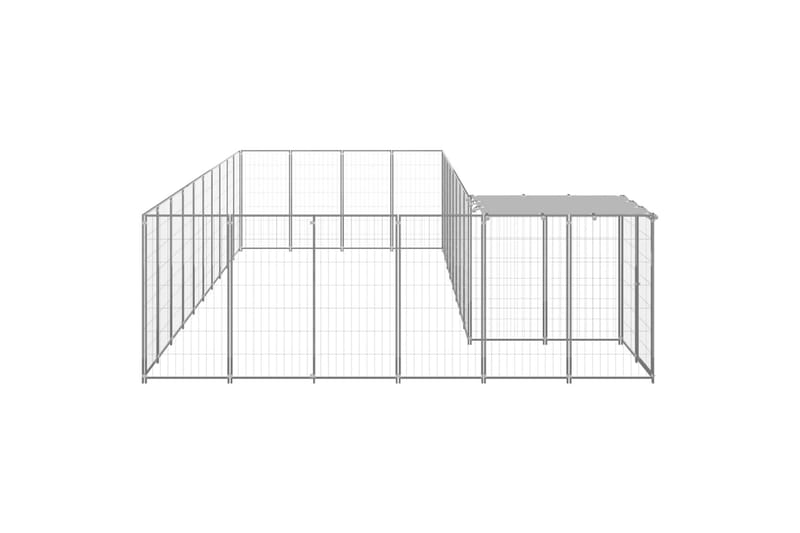 Koiranhäkki hopea 13,31 m² teräs - Hopea - Koirien kalusteet - Koiraportti & koira-aitaus