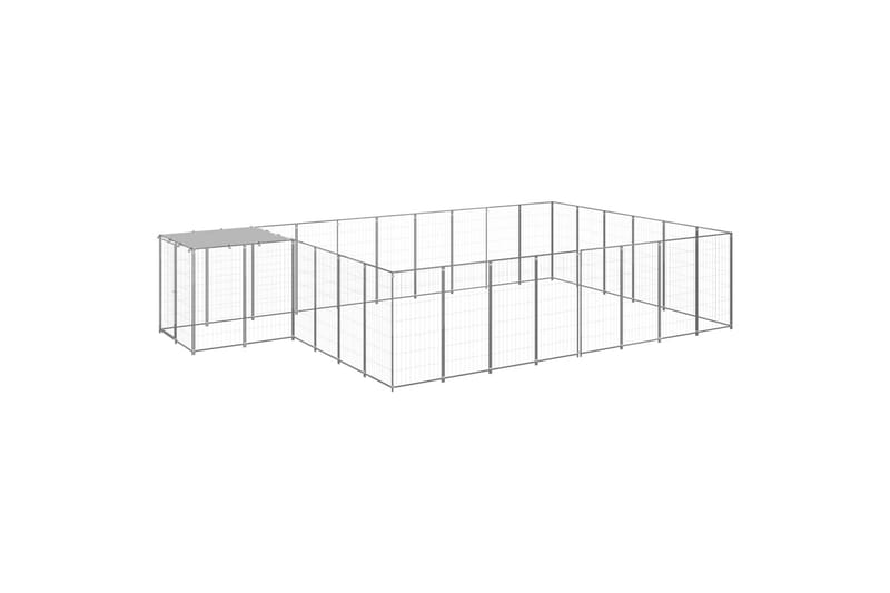 Koiranhäkki hopea 15,73 m² teräs - Hopea - Urheilu & vapaa-aika - Eläimille - Koira - Koirien kalusteet