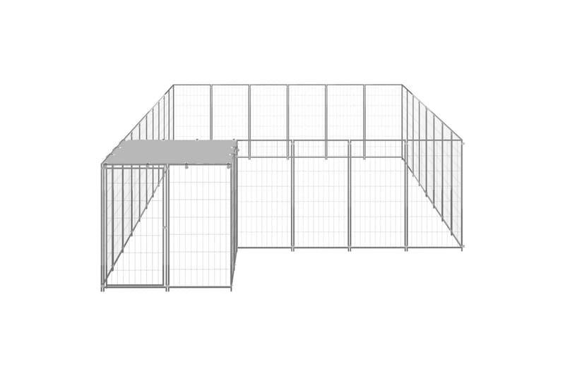 Koiranhäkki hopea 15,73 m² teräs - Hopea - Urheilu & vapaa-aika - Eläimille - Koira - Koirien kalusteet