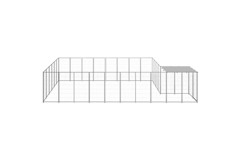 Koiranhäkki hopea 15,73 m² teräs - Hopea - Urheilu & vapaa-aika - Eläimille - Koira - Koirien kalusteet
