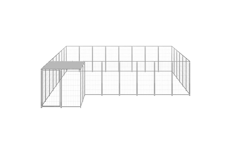Koiranhäkki hopea 15,73 m² teräs - Hopea - Urheilu & vapaa-aika - Eläimille - Koira - Koirien kalusteet