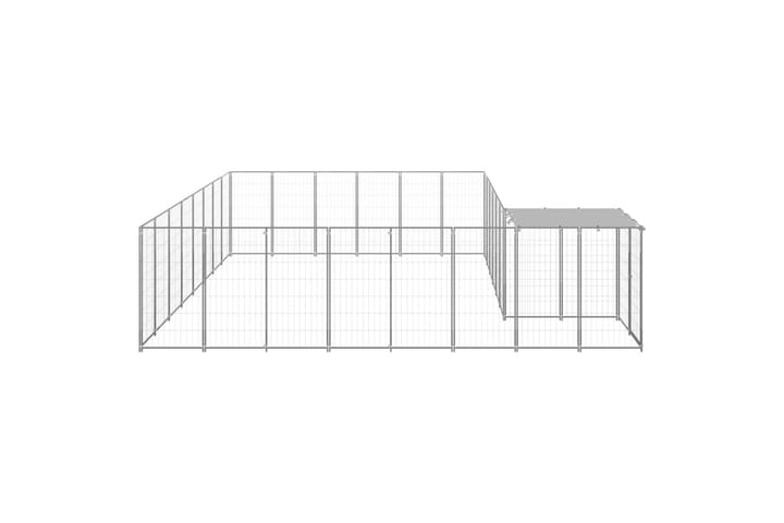 Koiranhäkki hopea 15,73 m² teräs - Hopea - Koirien kalusteet - Koiraportti & koira-aitaus
