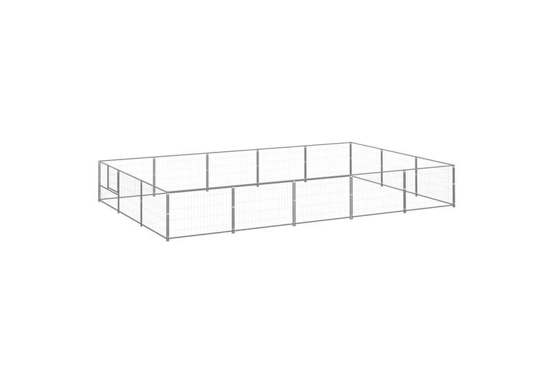 Koiranhäkki hopea 15 m² teräs - Hopea - Urheilu & vapaa-aika - Eläimille - Koira - Koirien kalusteet