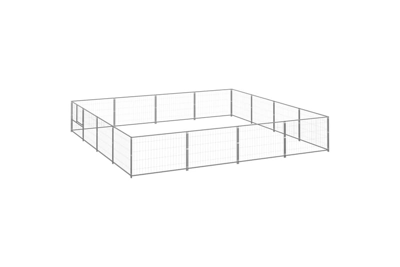 Koiranhäkki hopea 16 m² teräs - Hopea - Urheilu & vapaa-aika - Eläimille - Koira - Koirien kalusteet