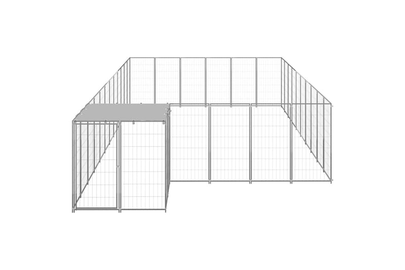 Koiranhäkki hopea 19,36 m² teräs - Hopea - Koirien kalusteet - Koiraportti & koira-aitaus