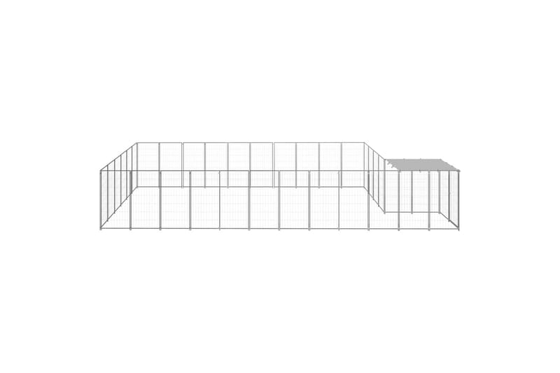Koiranhäkki hopea 19,36 m² teräs - Hopea - Urheilu & vapaa-aika - Eläimille - Koira - Koirien kalusteet